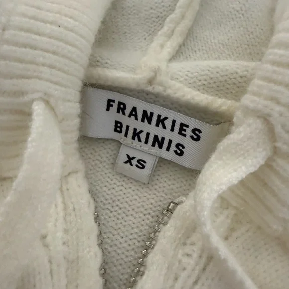 Frankie's Bikinis White Hooded jacket - Picture 2 of 2